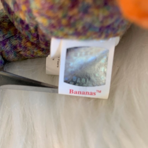 Ty (32) “Bananas” Colorful Plush Monkey Duo - Orange and Purple - Picture 12 of 16